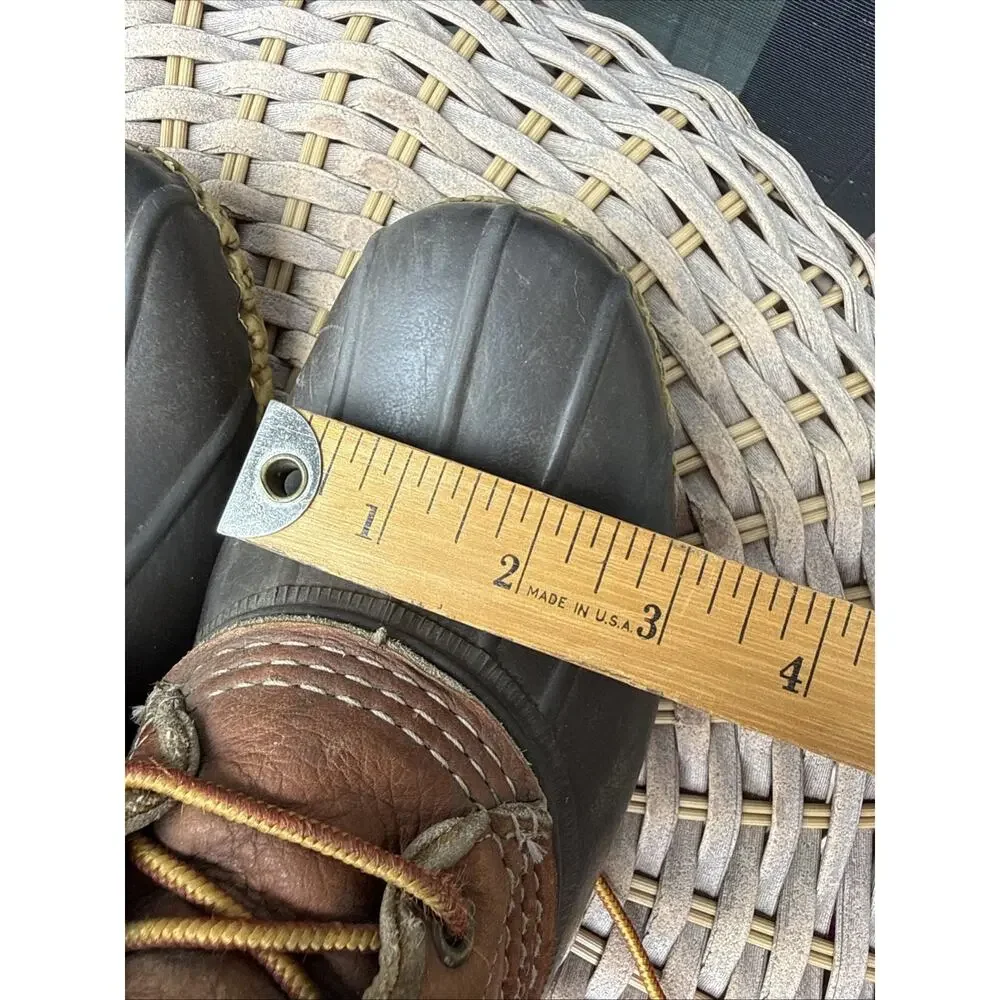 Bean Boots LL Bean Waterproof Duck Boots Womens Size 8 Made in USA Brown DM